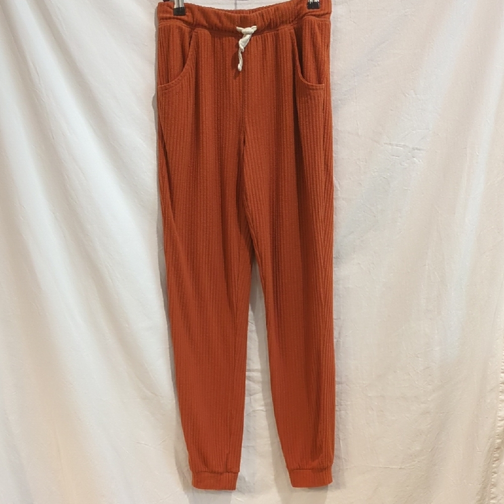 Cat & Jack | Ribbed Rust Joggers Elastic Waist Knit Cuff | XL (14-16)